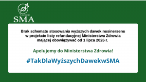 Oświadczenie Fundacji SMA w sprawie braku refundacji wyższych dawek nusinersenu Biuro prasowe