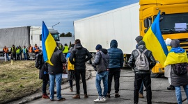 Protest przeciwko handlowi z Rosją - blokada rosyjskich TIRów.