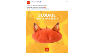 „Słodkie lisa ucha berety” – unikalne cechy marki w komunikacji AliExpress