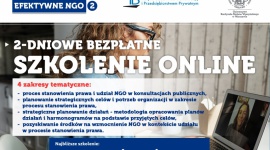 Efektywne NGO 2 - bezpłatne szkolenie online