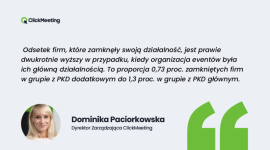 Co 20 firma eventowa zakończyła lub zawiesiła działalność podczas pandemii