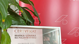 4D Grupa wyróżniona certyfikatem MARKA UZNANA NA POLSKIM RYNKU