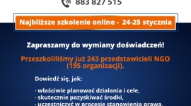 Bezpłatne szkolenie online - strategia NGO, pozyskiwanie środków