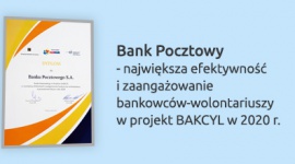 Bank Pocztowy wyróżniony za BAKCYLA