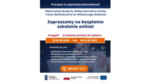 Bezpłatne szkolenie online dla NGO - ostatnie terminy! Biuro prasowe