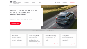 Nowa strona internetowa Toyota Bank i Toyota Leasing Biuro prasowe