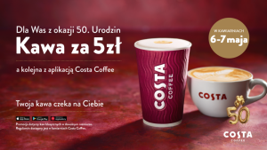 Kawa za 5 zł! Specjalna oferta dla Gości kawiarni Costa Coffee