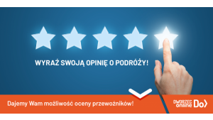DworzecOnline.pl z możliwością oceny przewoźnika! Nowa opcja już dostępna. Biuro prasowe