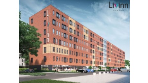The residential space of the Livinn Kraków residence hall designed by the stude