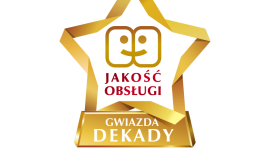 DPD Polska z tytułami Gwiazda Jakości Obsługi Dekady 2010 – 2020 oraz Gwiazda Ja Biuro prasowe