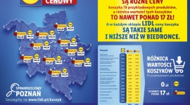 W każdym sklepie Lidl ceny koszyka 15 przykładowych produktów są takie same