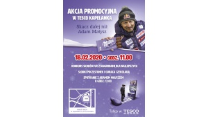 Adam Małysz na wydarzeniu w Tesco w ramach kampanii „Milka. Sercem z Naszymi !